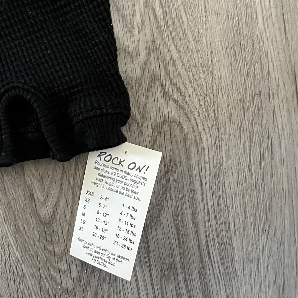 Black Hooded Dog Sweater with Bold Text - Picture 3 of 4